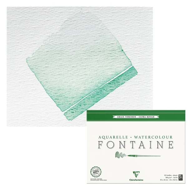 Blok akwarelowy Fontaine Torchon 20 x 40 cm, 300 g