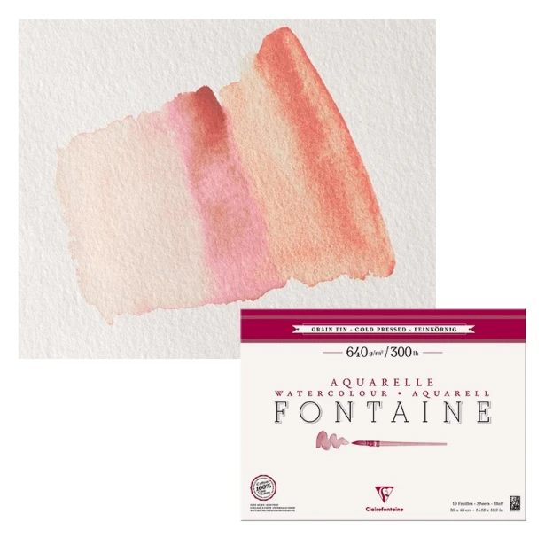 Blok akwarelowy Fontaine Grain Fin 36 x 48 cm, 640 g