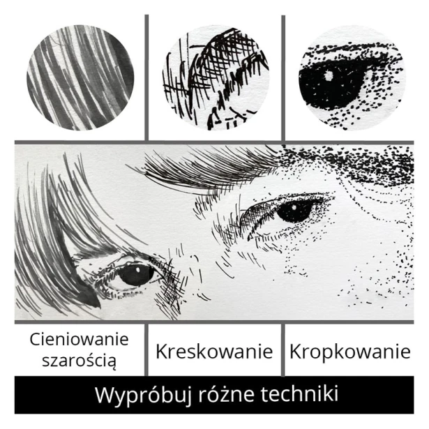 Inktober Illustration set 3 Kuretake, 5 elementów
