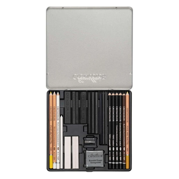 Zestaw szkicowy Wolf Box Cretacolor, 25 elementów
