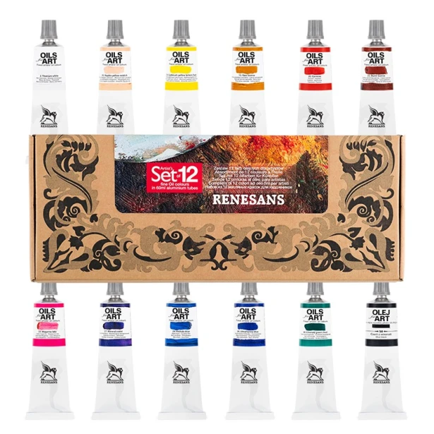 Farby olejne Oil For Art Renesans, 12 x 60 ml