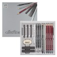 Zestaw szkicowy Silver Box Cretacolor, 17 elem.