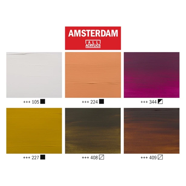 Farby akrylowe Talens Amsterdam Portrait, 6 x 120 ml