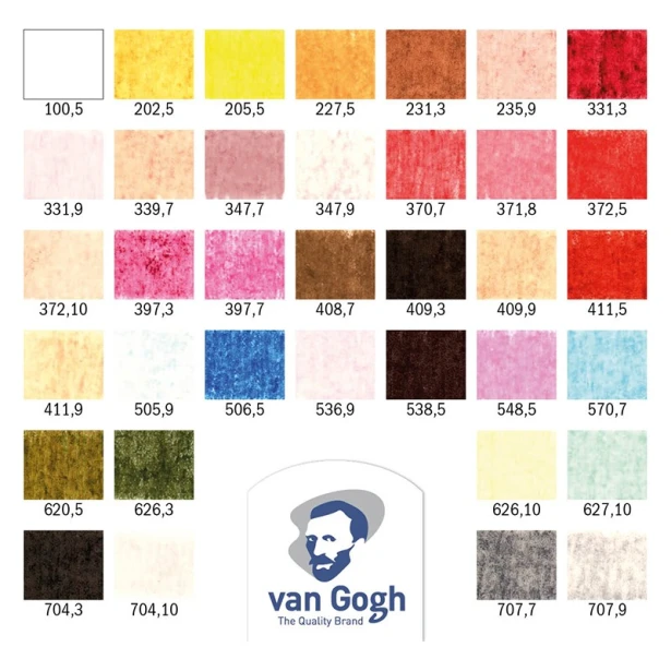 Pastele suche Van Gogh – portretowe, 36 kolorów