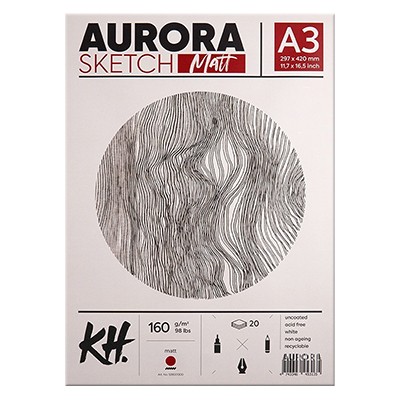 Blok Sketch Matt Aurora, A3, 20 ark. 160  g/m²