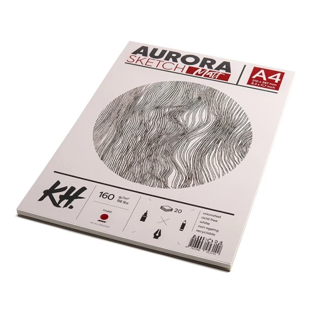 Blok Sketch Matt Aurora, A4, 20 ark. 160  g/m²
