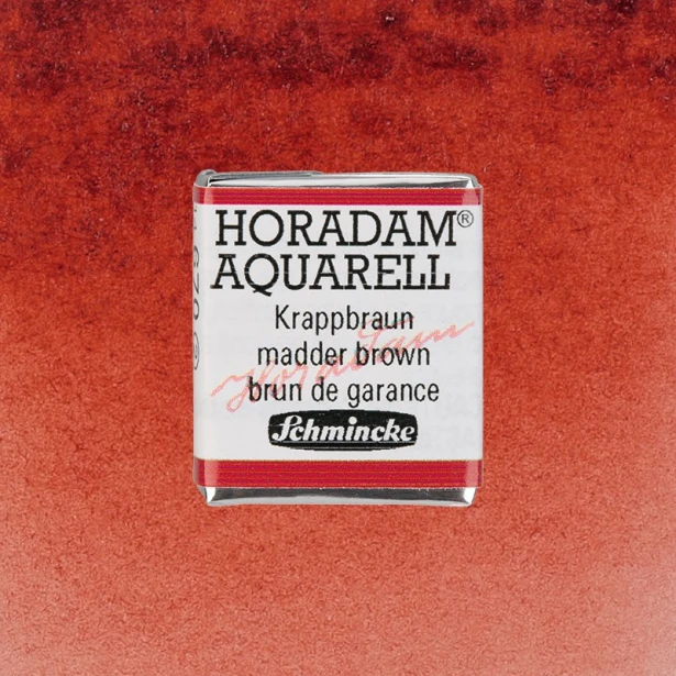 670 Madder Brown, akwarela półkostka Horadam Schmincke
