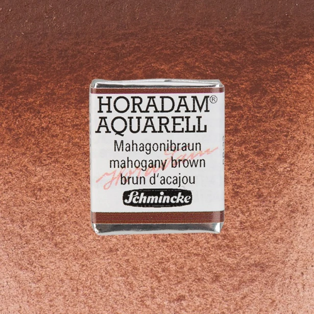 672 Mahogany Brown, akwarela półkostka Horadam Schmincke