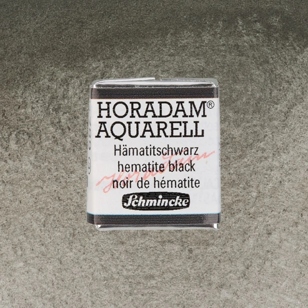 789 Hematite Black, akwarela półkostka Horadam Schmincke