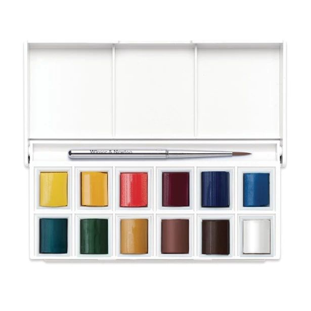 Akwarele Cotman Sketchers pocket box, 12 półkostek