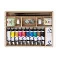 Farby olejne Talens Van Gogh, zestaw 10 x 40ml, kaseta drewniana