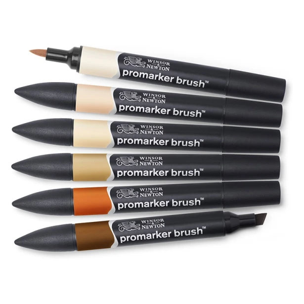 Zestaw Brush Marker - Skin Tones, 6 kolorów