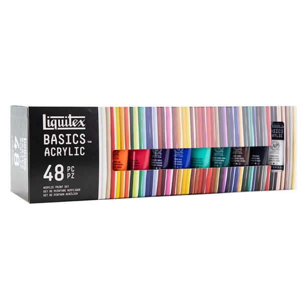 Farby akrylowe Liquitex, zestaw 48 kolorów