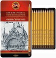 Ołówki artystyczne 2H–8B, Koh-i-Noor, 12 sztuk
