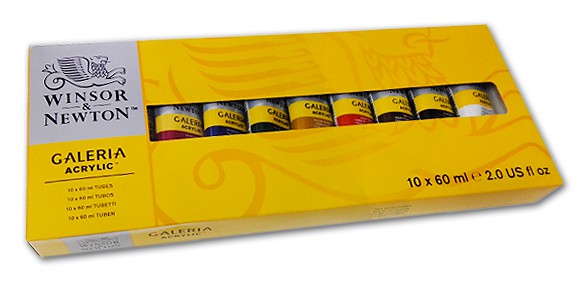 Farby akrylowe Galeria, zestaw 10 x 60ml