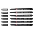 Pisaki Pigma Micron Black Edition Sakura, 6 sztuk