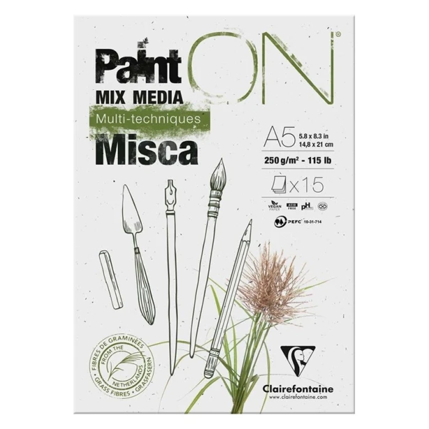 Paint ON Misca, blok mix media A5, 15 ark.