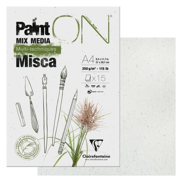 Paint ON Misca, blok mix media A4, 15 ark.