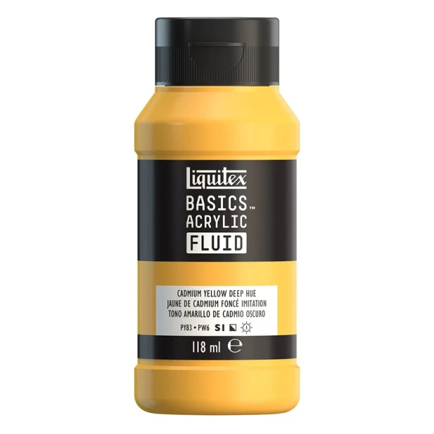 163 Cadmium Yellow Deep Hue, Basics Acrylic Fluid Liquitex 118 ml