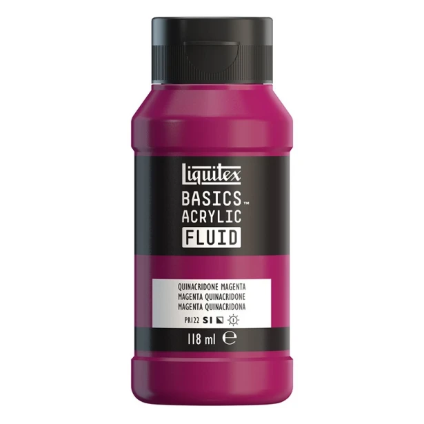 114 Quinacridone Magenta, Basics Acrylic Fluid Liquitex 118 ml