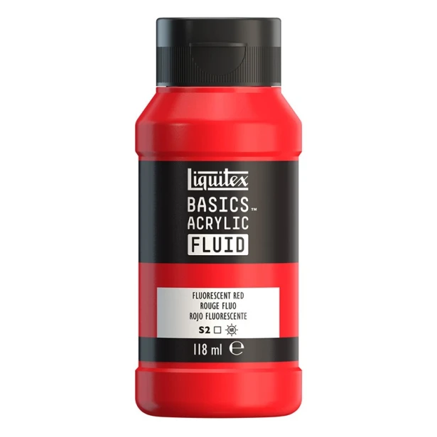 983 Fluorescent Red, Basics Acrylic Fluid Liquitex 118 ml