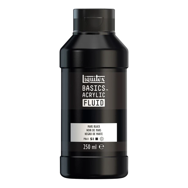 276 Mars Black, Basics Acrylic Fluid Liquitex 250 ml