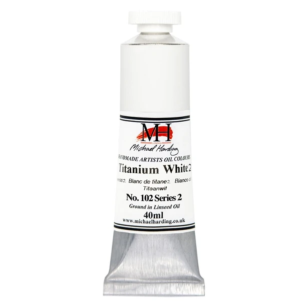 102 Titanium White No. 2, farba olejna Michael Harding 40 ml