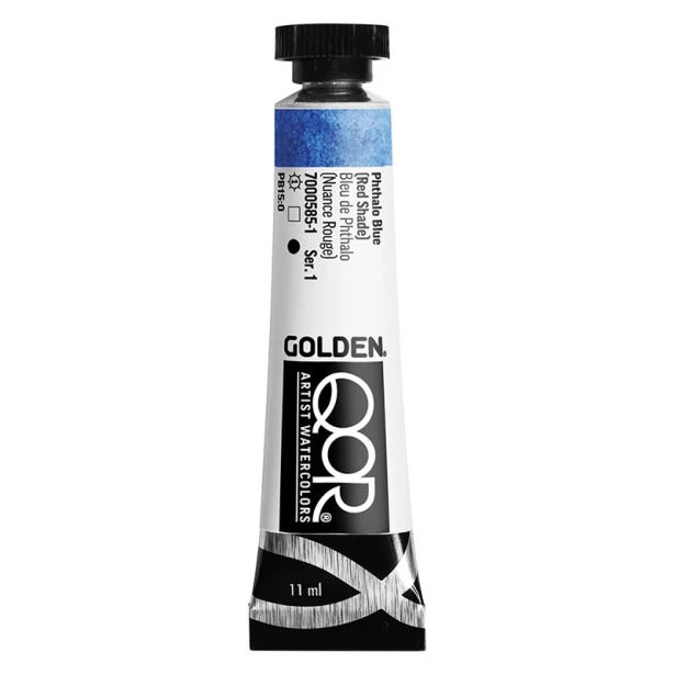 585 Phthalo Blue RS, farba akwarelowa QoR, Golden, 11ml