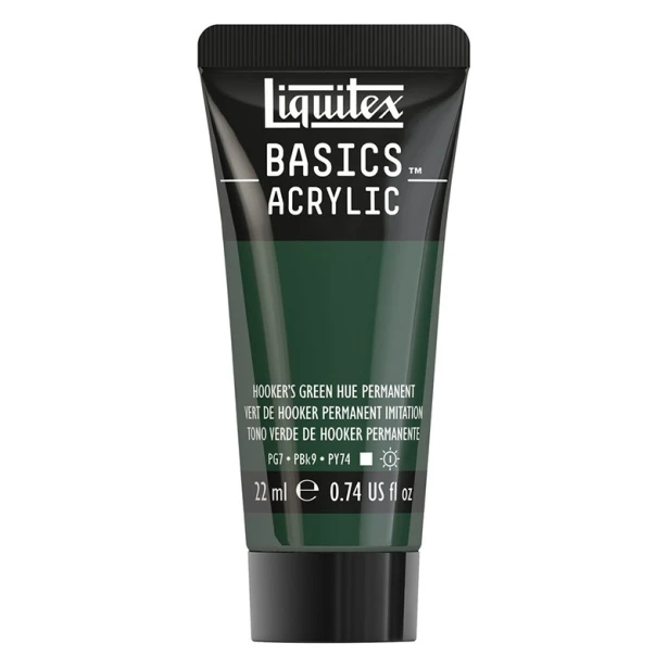 224 Hooker's green hue permanent, farba akrylowa Liquitex 22 ml
