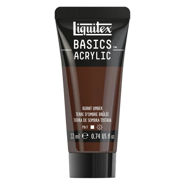 128 Burnt umber, farba akrylowa Liquitex 22 ml