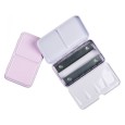 Metalowe, różowe etui na 12 półkostek akwareli + paleta, pocket box