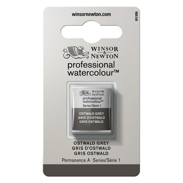 428 Ostwald Grey, akwarela Professional, półkostka