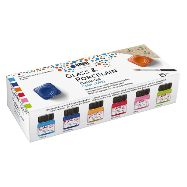 Farby do szkła i ceramiki Color Living Classic Set, Kreul 6 x 20 ml