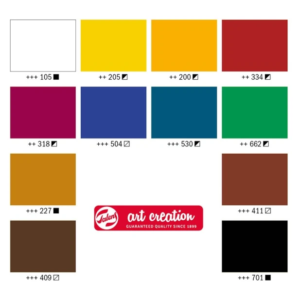 Farby olejne Art Creation Talens, zestaw 12 x 12ml
