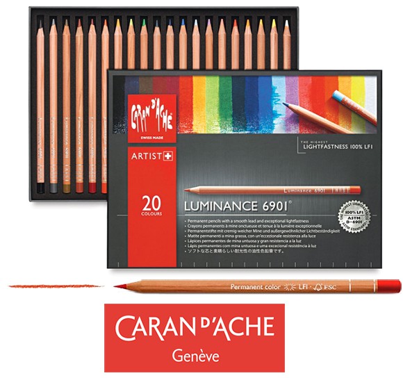 Kredki rysunkowe Luminance 6901, Caran d'Ache, 20 kolorów