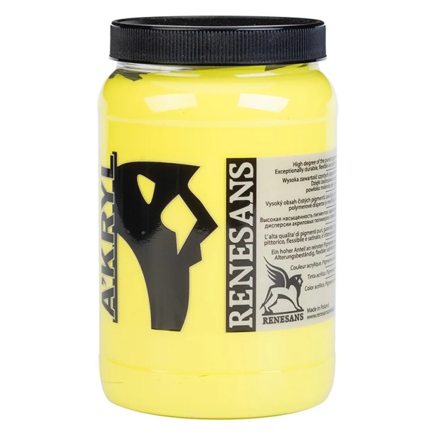 4 Żółć cytrynowa, farba akrylowa A'kryl Renesans 500 ml