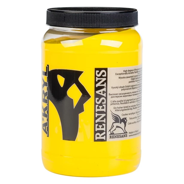 5 Żółć średnia, farba akrylowa A'kryl Renesans 500 ml
