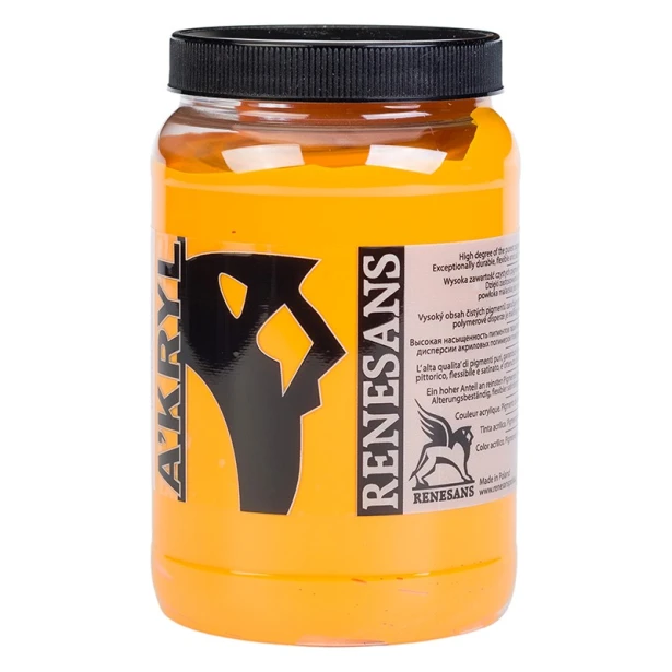 6 Żółć ciemna, farba akrylowa A'kryl Renesans 500 ml