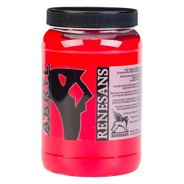 9 Czerwień błyszcząca, farba akrylowa A'kryl Renesans 500 ml