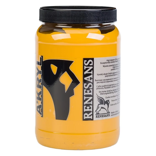 12 Ugier żółty, farba akrylowa A'kryl Renesans 500 ml