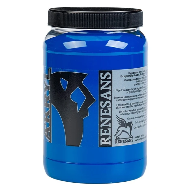 20 Błękit ftalo, farba akrylowa A'kryl Renesans 500 ml