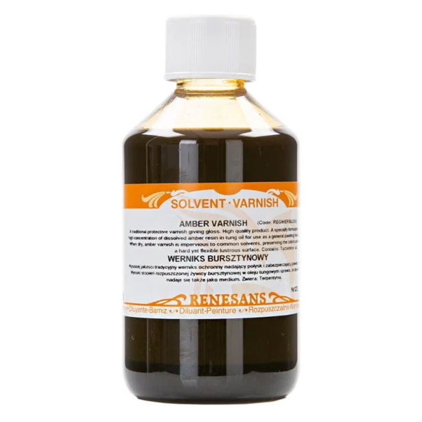 Werniks bursztynowy do farb olejnych Renesans, 250 ml