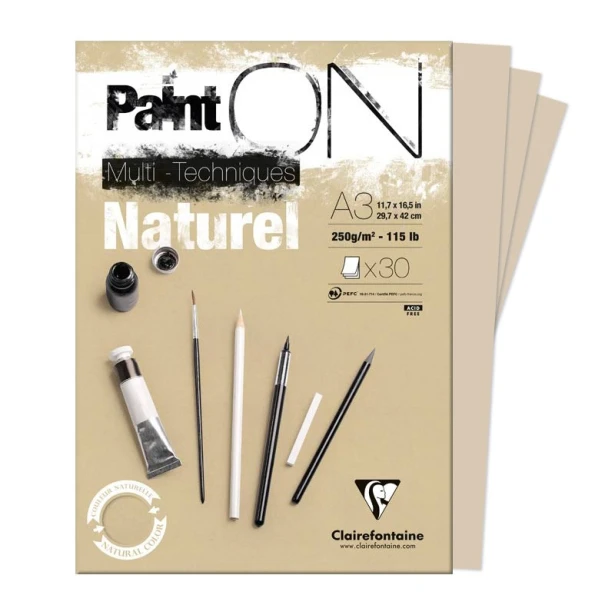 Paint ON Naturel, uniwersalny blok A3, 30 ark.