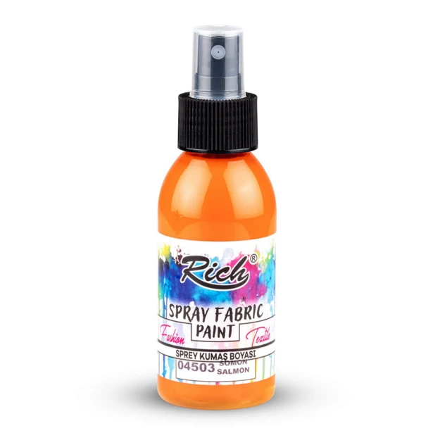 04503 Salmon, farba do tkanin w sprayu Rich 100 ml