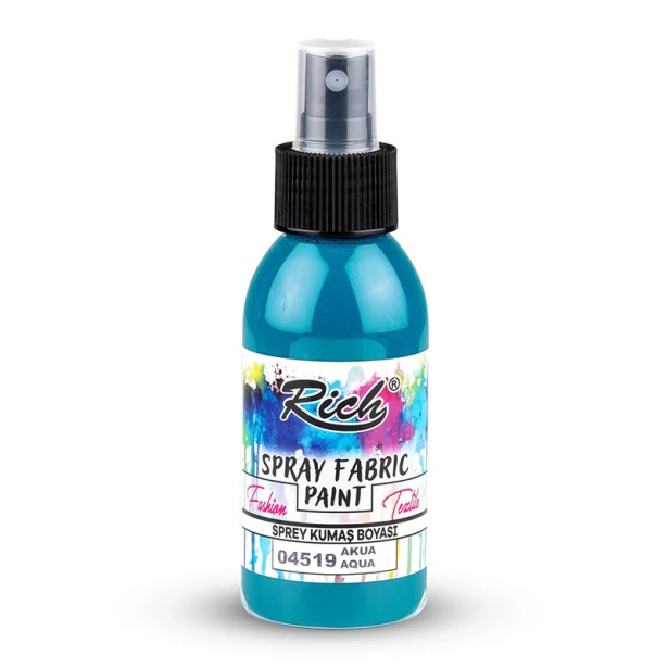 04519 Aqua, farba do tkanin w sprayu Rich 100 ml