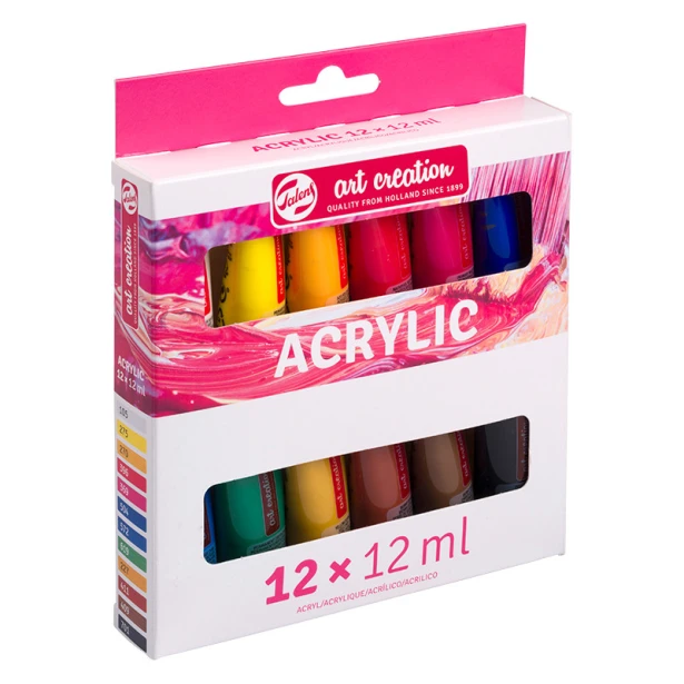Zestaw farb akrylowych Art Creation, Talens 12 x 12 ml