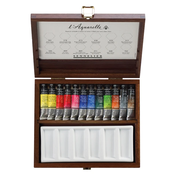 Farby akwarelowe, tubki L'Aquarelle Sennelier 12 x 10 ml