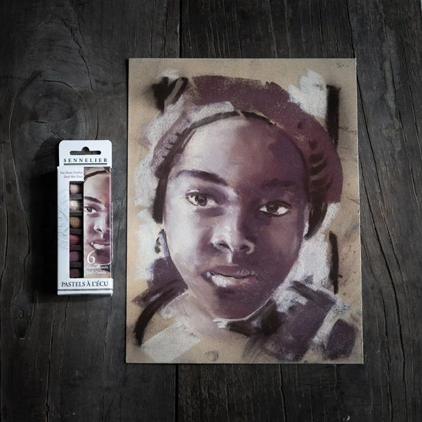 Dark Skin Tones, pastele suche Sennelier, 6 kolorów – połówki