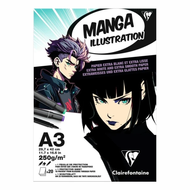 Blok Manga Illustration Calirefontaine, 20 ark. A3