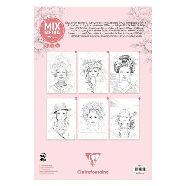 Kolorowanka Odelia Women Clairefontaine, A4